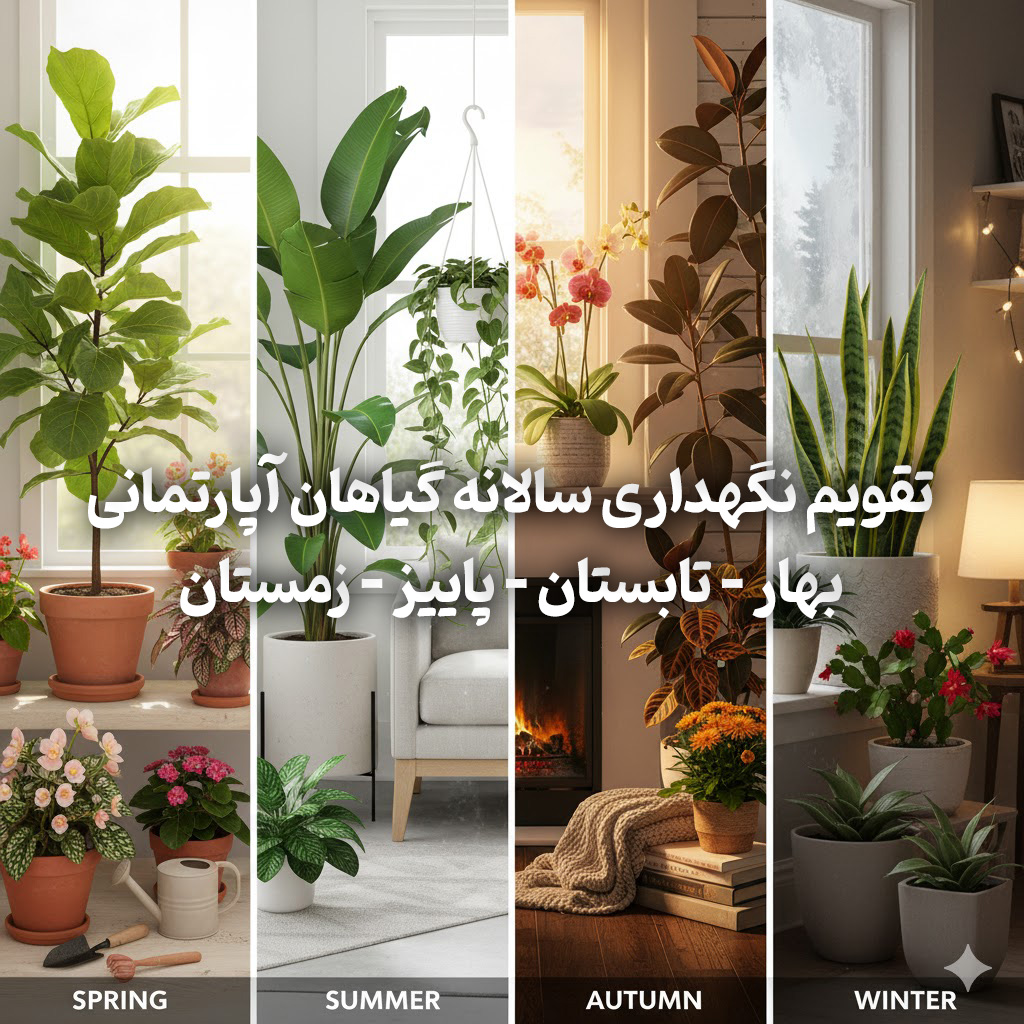 تقویم نگهداری سالانه گیاهان آپارتمانی