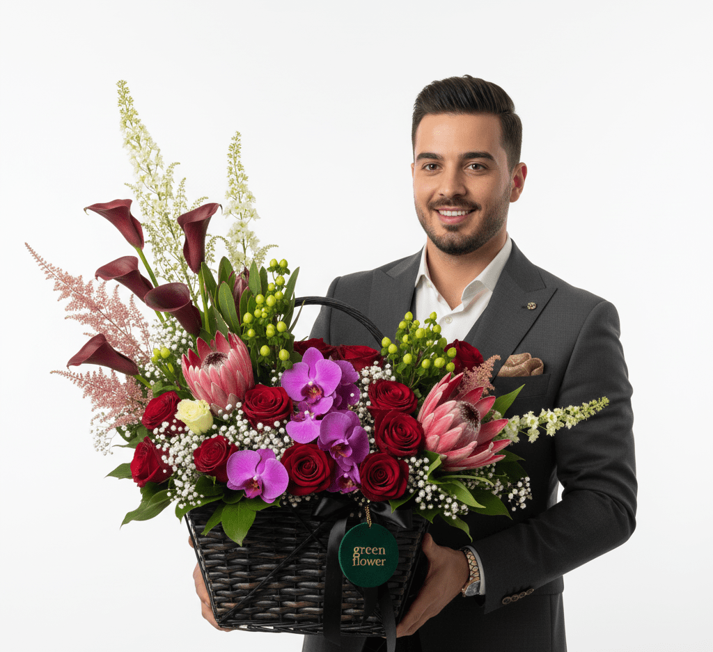 سبد گل هدیه لاکچری