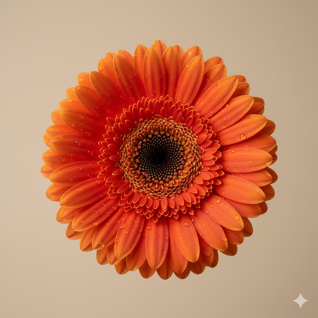 عکس پرتره از گل ژربرا