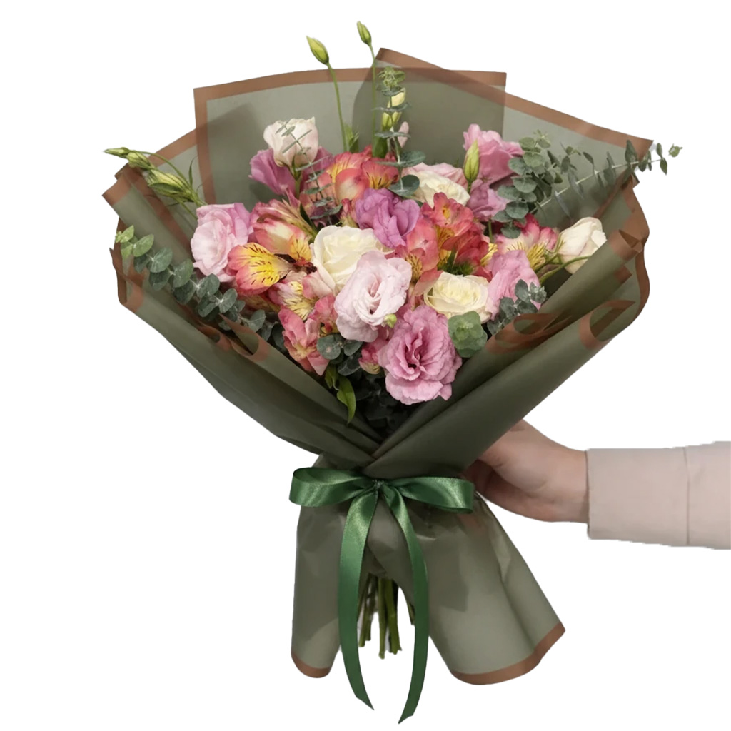 دسته‌گل لیسینتوس آلسترومریا Mixed Elegant Harmony No.15